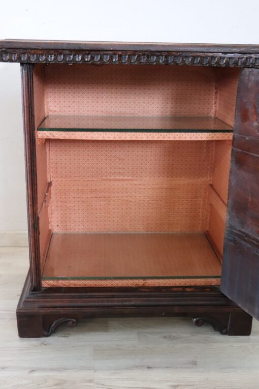 Rare 18th Century Italian Tuscany Solid Walnut Antique Nightstand - Image 9
