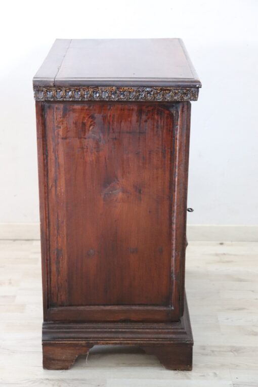 Rare 18th Century Italian Tuscany Solid Walnut Antique Nightstand - Image 11