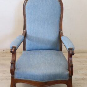 Louis Philippe Antique Armchair, Mid 19th Century, Italian