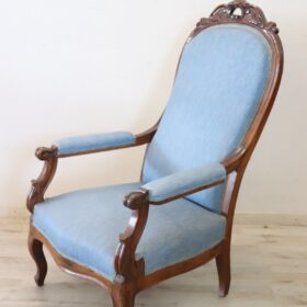 Louis Philippe Antique Armchair, Mid 19th Century, Italian