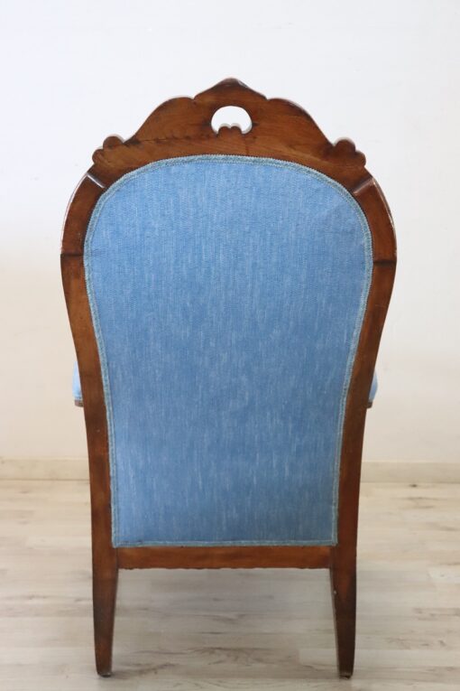 Louis Philippe Antique Armchair, Mid 19th Century, Italian - Image 5
