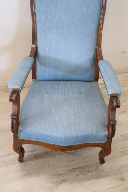 Louis Philippe Antique Armchair, Mid 19th Century, Italian - Image 8