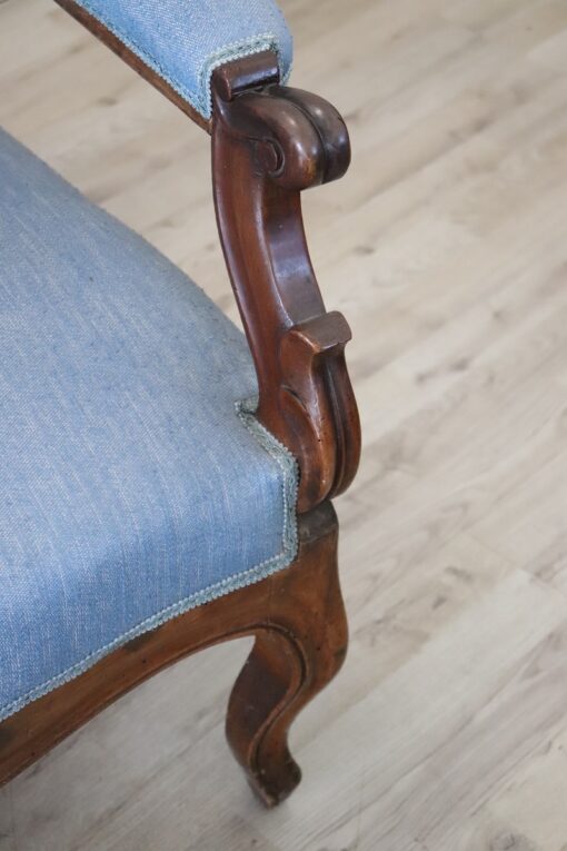 Louis Philippe Antique Armchair, Mid 19th Century, Italian - Image 9