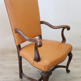 Louis XIV Antique Armchair, Late 19th Century, Italian