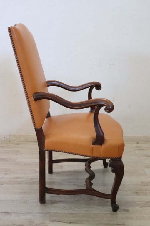 Louis XIV Antique Armchair, Late 19th Century, Italian - Image 3