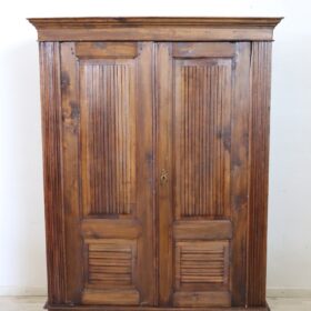 19th Century Italian Wardrobe, Solid Poplar Wood