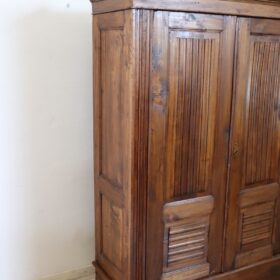 19th Century Italian Wardrobe, Solid Poplar Wood