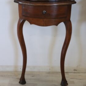 18th Century Italian Louis XV Solid Walnut Pair of Antique Corner Cupboards