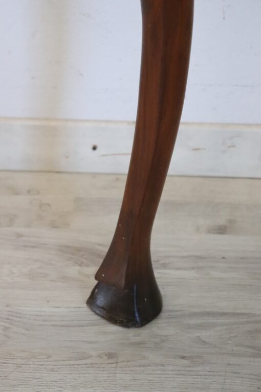18th Century Italian Louis XV Solid Walnut Pair of Antique Corner Cupboards - Image 4