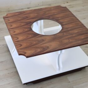 Italian Square Coffee Table, 1970s RESTORED