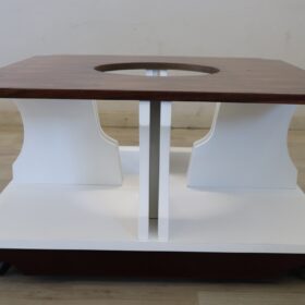 Italian Square Coffee Table, 1970s RESTORED