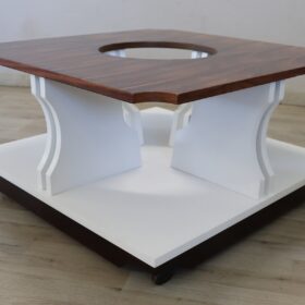 Italian Square Coffee Table, 1970s RESTORED