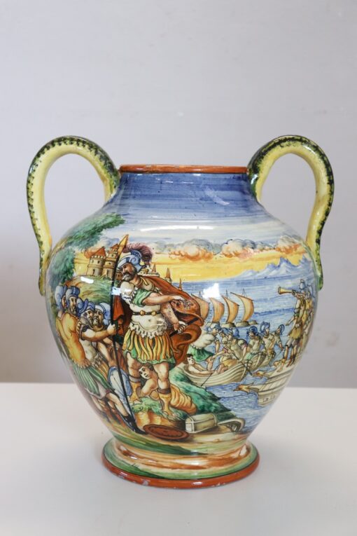 20th Century Italy Florentine Production Ceramic Vase, Signed - Image 3