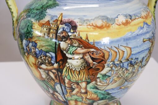 20th Century Italy Florentine Production Ceramic Vase, Signed - Image 4