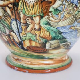 20th Century Italy Florentine Production Ceramic Vase, Signed