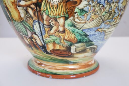 20th Century Italy Florentine Production Ceramic Vase, Signed - Image 5