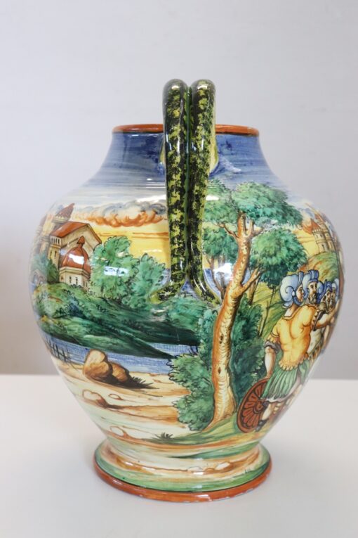 20th Century Italy Florentine Production Ceramic Vase, Signed - Image 7
