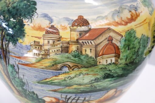 20th Century Italy Florentine Production Ceramic Vase, Signed - Image 9