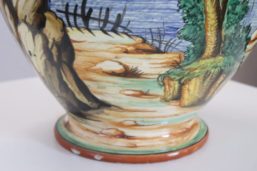 20th Century Italy Florentine Production Ceramic Vase, Signed - Image 11