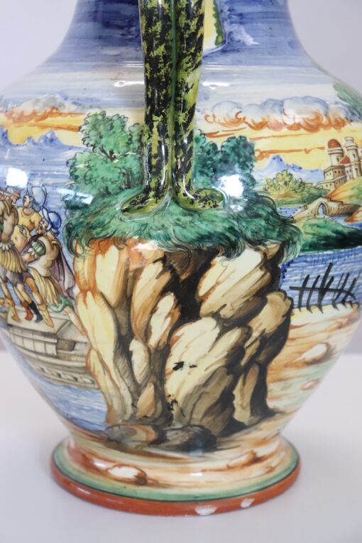 20th Century Italy Florentine Production Ceramic Vase, Signed - Image 12