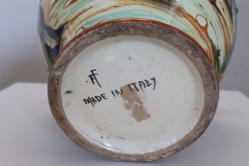 20th Century Italy Florentine Production Ceramic Vase, Signed - Image 14