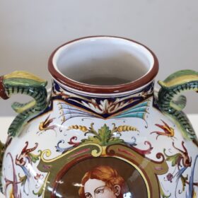 Mid 20th Century Italy Faenza Production Ceramic Vase, Signed