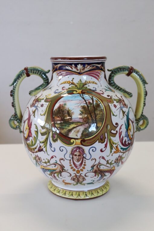 Mid 20th Century Italy Faenza Production Ceramic Vase, Signed - Image 6