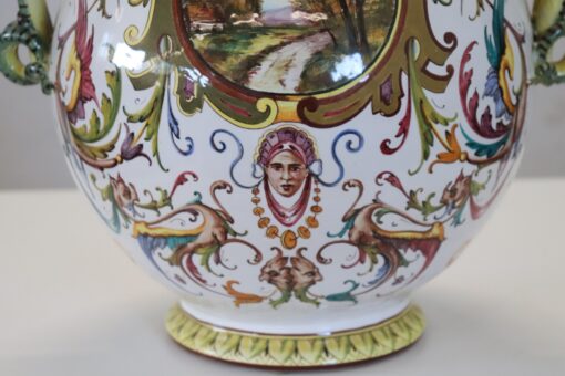Mid 20th Century Italy Faenza Production Ceramic Vase, Signed - Image 9