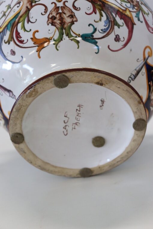 Mid 20th Century Italy Faenza Production Ceramic Vase, Signed - Image 12