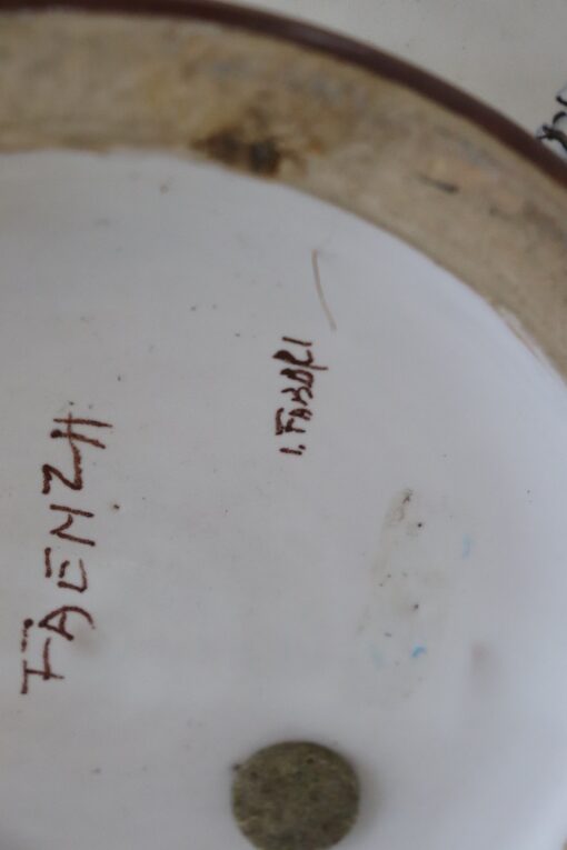 Mid 20th Century Italy Faenza Production Ceramic Vase, Signed - Image 13