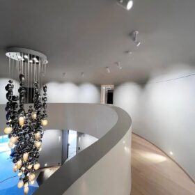 Glass Pendant Light, Made in France, Handblown