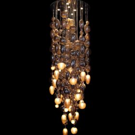 Glass Pendant Light, Made in France, Handblown