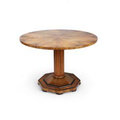 Fine Biedermeier Walnut Pedestal Table- Styylish