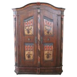 Tyrolean Antique Hand-Painted Wardrobe- Styylish