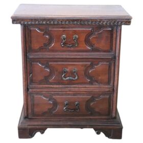 Rare 18th Century Italian Tuscany Solid Walnut Antique Nightstand