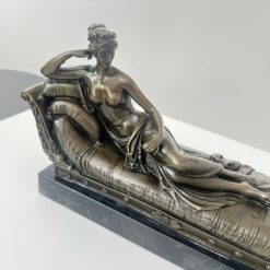 Alternative view of Bronze Figure of Paolina Bonaparte as Venus Victrix – After A. Canova, Paris circa 1950