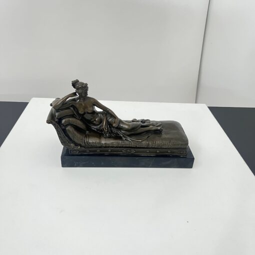 Bronze Figure of Paolina Bonaparte as Venus Victrix – After A. Canova, Paris circa 1950 - Image 4