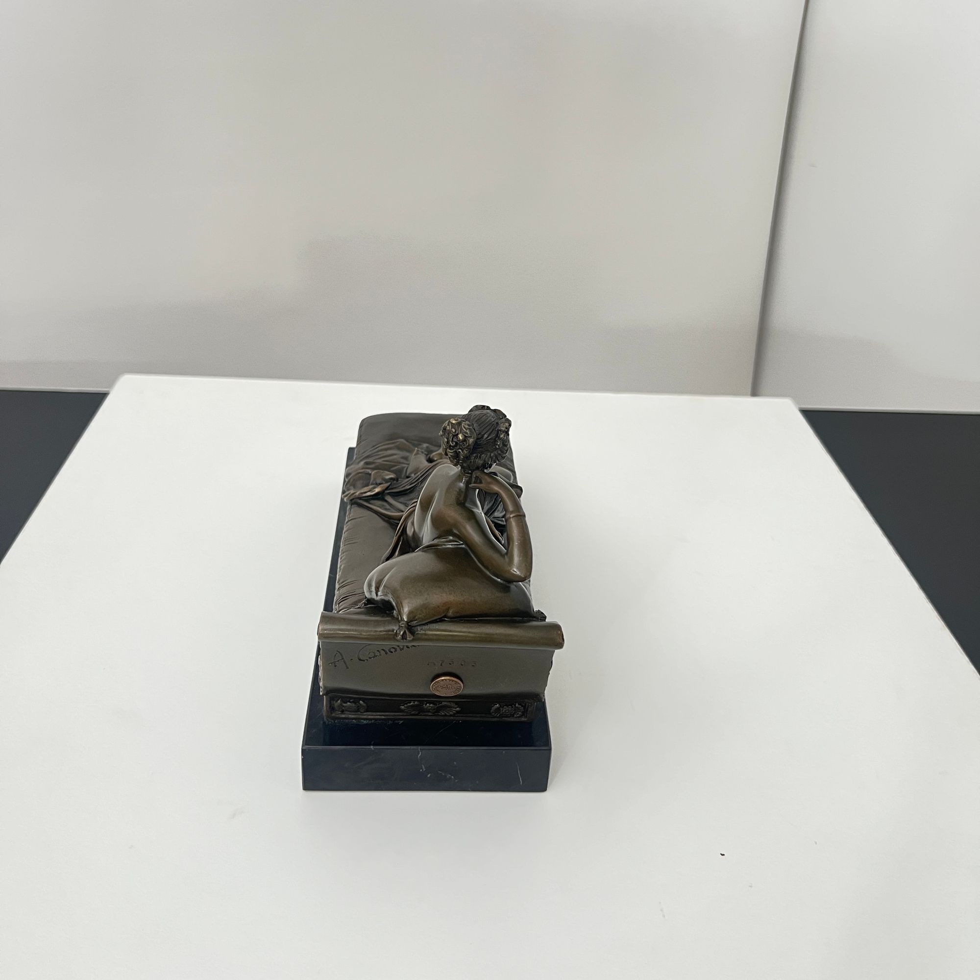 Bronze Figure of Paolina Bonaparte as Venus Victrix – After A. Canova, Paris circa 1950 - Image 5