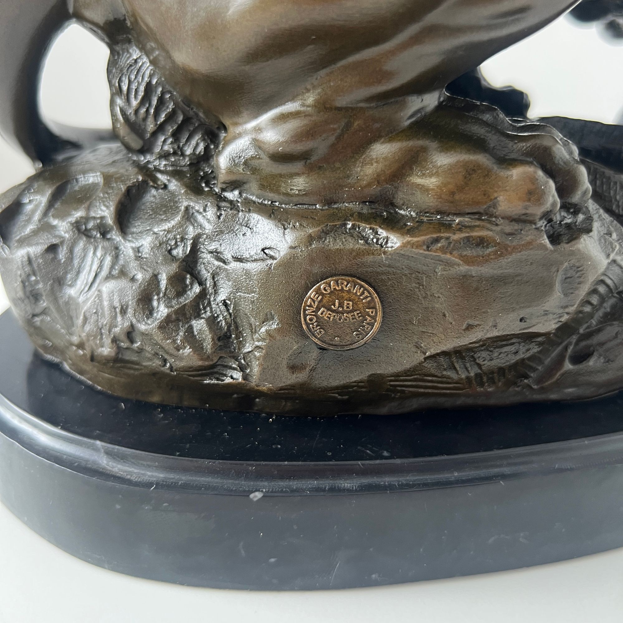 Bronze Figure: Lion Fighting a Snake, After A. Barye, France, 20th Century. - Image 5