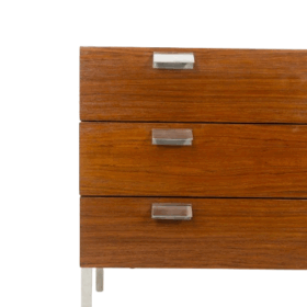 André Monpoix Teak Chest of drawers, 1960s.