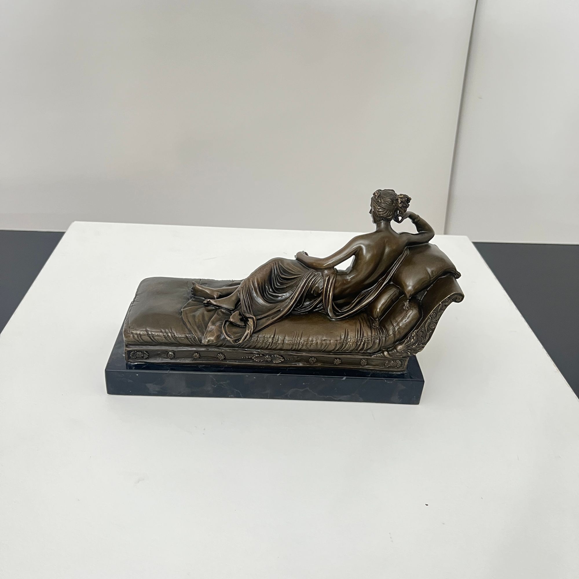 Bronze Figure of Paolina Bonaparte as Venus Victrix – After A. Canova, Paris circa 1950 - Image 6