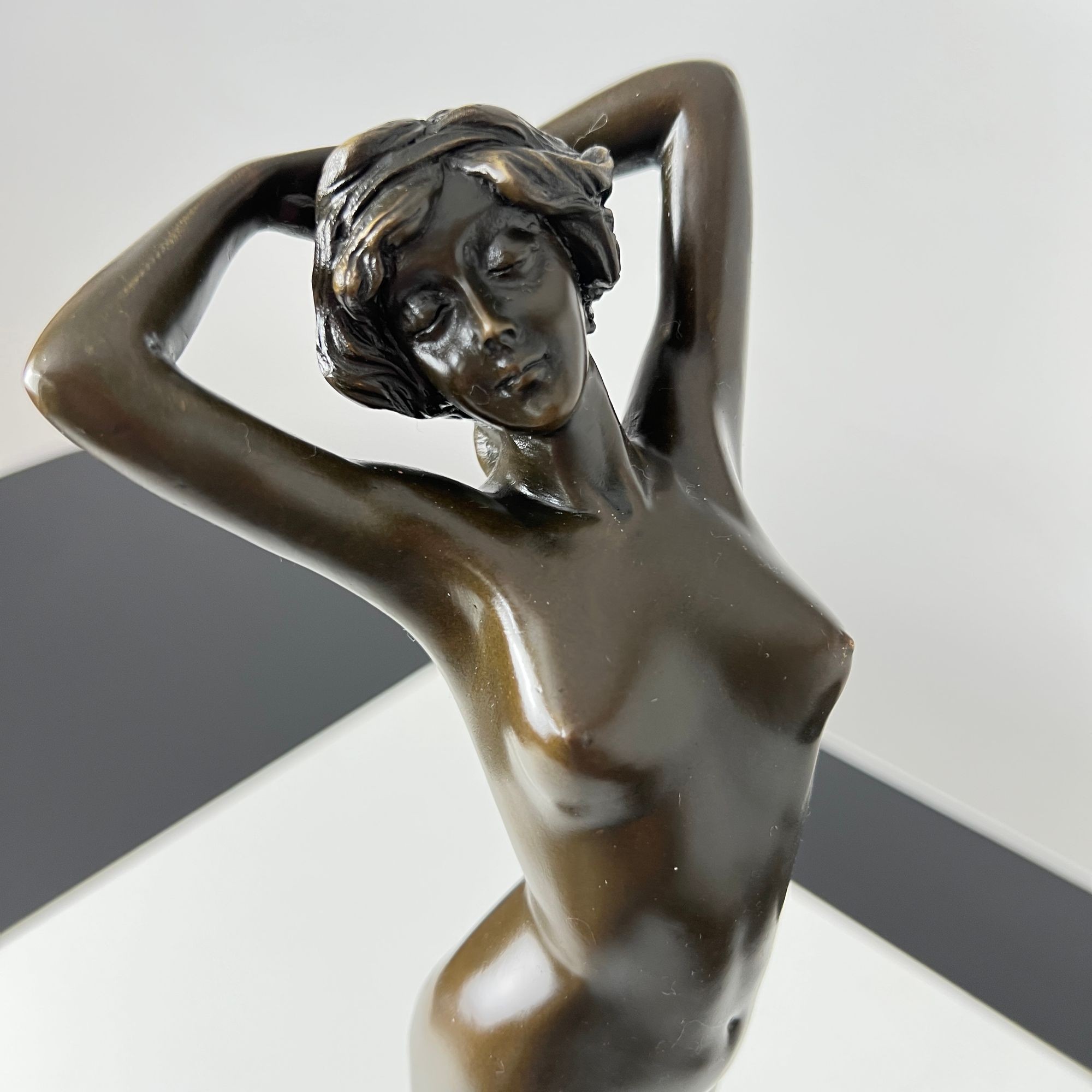 Art Deco Bronze Sculpture "Réveil", Signed ‘Philips’, Paris, 20th C. - Image 7