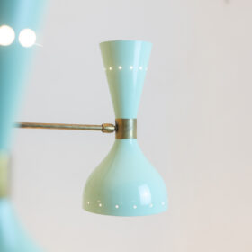 Italian Diabolo-Shaped Chandelier with 12 lights. Contemporary.