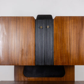 Pair of Italian teak veneer cabinets, 1960s.
