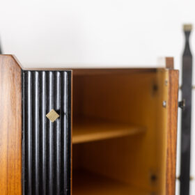 Pair of Italian teak veneer cabinets, 1960s.
