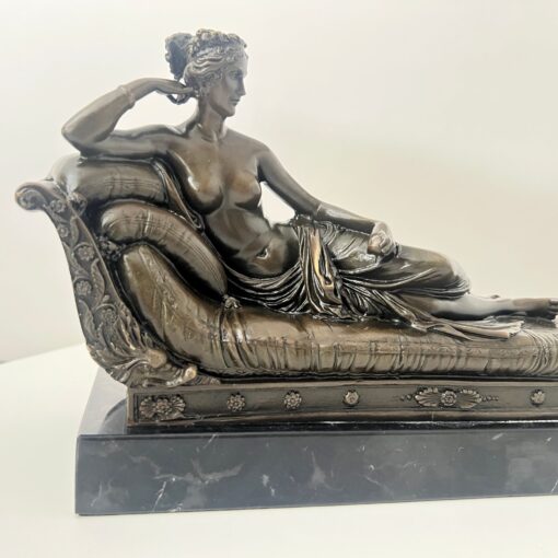 Bronze Figure of Paolina Bonaparte as Venus Victrix – After A. Canova, Paris circa 1950 - Image 10