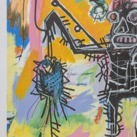 Color Silkscreen Print, Basquiat, 1990s.