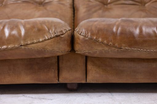 Maison De Sede Two-Seater Sofa in Gold Buffalo Leather, 1970s - Image 10
