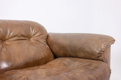Maison De Sede Two-Seater Sofa in Gold Buffalo Leather, 1970s - Image 11