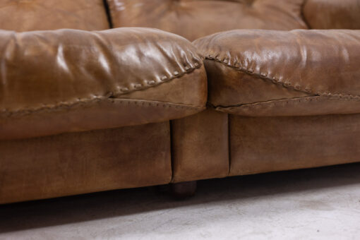 Maison De Sede Two-Seater Sofa in Gold Buffalo Leather, 1970s - Image 12